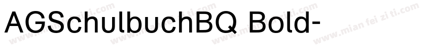 AGSchulbuchBQ Bold字体转换